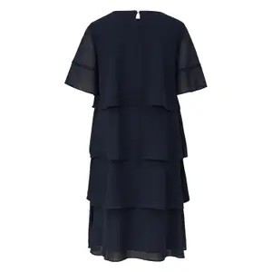 Short Crepe Chiffon Ruffle Dress Women COMMA image-1