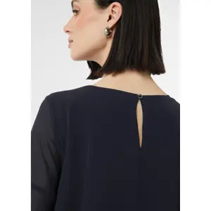 Short Crepe Chiffon Ruffle Dress Women COMMA image-3