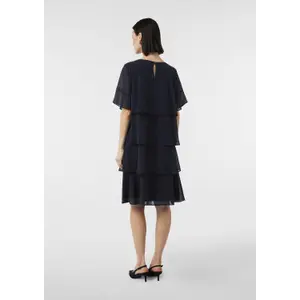 Short Crepe Chiffon Ruffle Dress Women COMMA image-4
