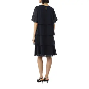 Short Crepe Chiffon Ruffle Dress Women COMMA image-5