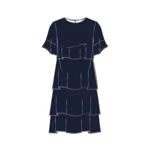 Short Crepe Chiffon Ruffle Dress Women COMMA image-6