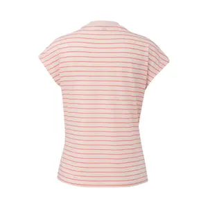 Women's Striped V-Neck Viscose T-Shirt COMMA image-1