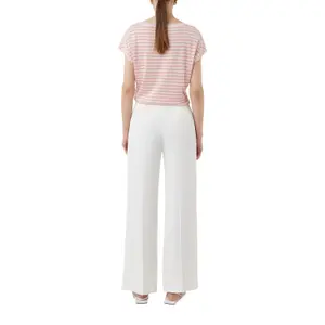 Women's Striped V-Neck Viscose T-Shirt COMMA image-5