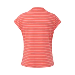 Women's Striped V-Neck Viscose T-Shirt COMMA image-1