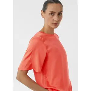 Women's Fluid Material Blend T-Shirt COMMA image-3