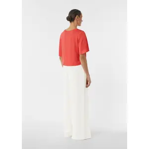 Women's Fluid Material Blend T-Shirt COMMA image-4
