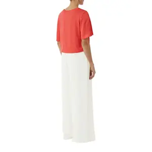 Women's Fluid Material Blend T-Shirt COMMA image-5