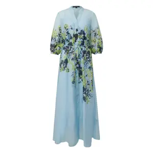 Maxi Tunic Dress High Neck Wide 3/4 Sleeves Women COMMA image-0