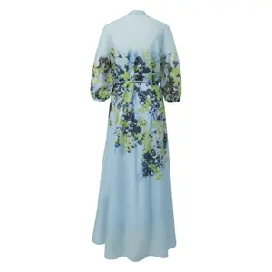 Maxi Tunic Dress High Neck Wide 3/4 Sleeves Women COMMA image-1