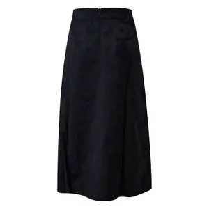 Midi Flared Skirt with Slit Pockets in Jacquard Women COMMA image-1