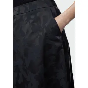 Midi Flared Skirt with Slit Pockets in Jacquard Women COMMA image-3