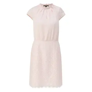 Satin Flared Short Dress with Lace Skirt Women COMMA image-0