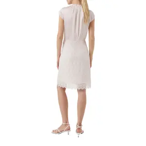 Satin Flared Short Dress with Lace Skirt Women COMMA image-5