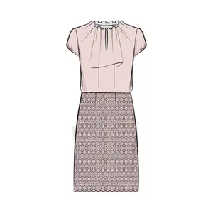 Satin Flared Short Dress with Lace Skirt Women COMMA image-6