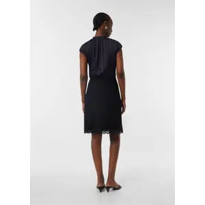 Satin Flared Short Dress with Lace Skirt Women COMMA image-4