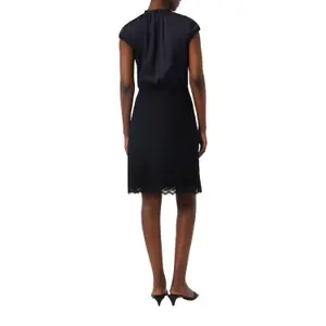 Satin Flared Short Dress with Lace Skirt Women COMMA image-5