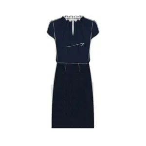 Satin Flared Short Dress with Lace Skirt Women COMMA image-6