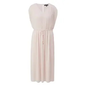 Sleeveless Pleated Chiffon Midi Dress with V-Neck Elasticated Waist Women COMMA image-0