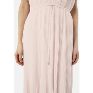 Sleeveless Pleated Chiffon Midi Dress with V-Neck Elasticated Waist Women COMMA image-3