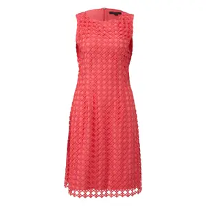 Women's Fitted Short Lace Dress with Open Hem COMMA image-0