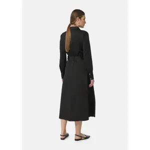 Women's Midi Shirt Dress in Cotton Poplin with Tied Belt COMMA image-4