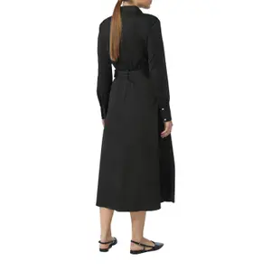 Women's Midi Shirt Dress in Cotton Poplin with Tied Belt COMMA image-5