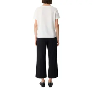 Womens Embroidered Jersey V-Neck T-Shirt COMMA image-5