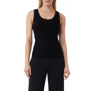 Slim Fit Ribbed Fabric Vest Women COMMA image-2