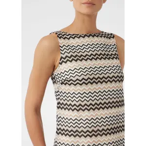 Women's Zigzag Mesh Pattern Tank Top COMMA image-3