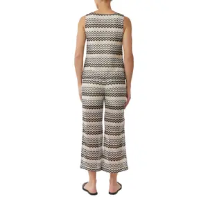 Women's Zigzag Mesh Pattern Tank Top COMMA image-5