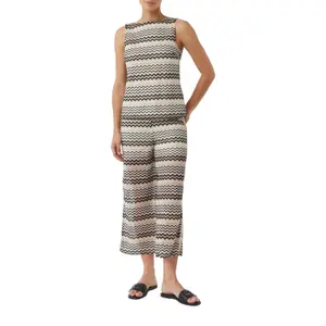 Women's Zigzag Mesh Pattern Tank Top COMMA image-6