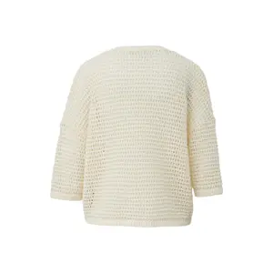 Women's Square Cut Cardigan with Openwork Pattern COMMA image-1