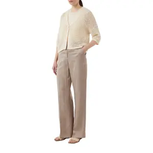 Women's Square Cut Cardigan with Openwork Pattern COMMA image-6