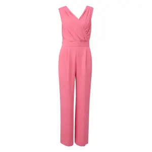 Ärmelloses Jumpsuit mit weitem Bein und V-Ausschnitt für Frauen COMMA