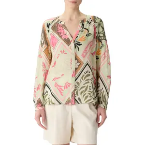 Women's Long Sleeve All Over Print Shirt COMMA image-2