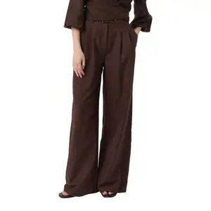 Women's Linen Wide Leg Trousers COMMA Füsun Lindner image-2