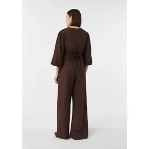 Women's Linen Wide Leg Trousers COMMA Füsun Lindner image-4