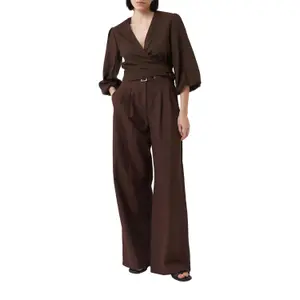 Women's Linen Wide Leg Trousers COMMA Füsun Lindner image-6