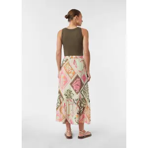 Women's Flared Midi Skirt with All-Over Print COMMA image-4
