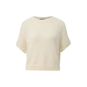 Short Sleeve Ribbed Pullover for Women COMMA image-0