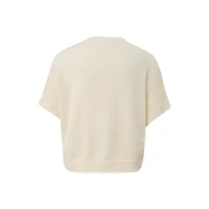 Short Sleeve Ribbed Pullover for Women COMMA image-1