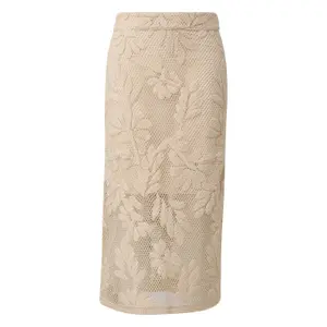 Women’s Lace Midi Fitted Skirt with Opaque Lining COMMA image-0