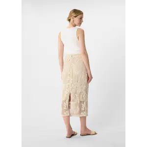 Women’s Lace Midi Fitted Skirt with Opaque Lining COMMA image-4