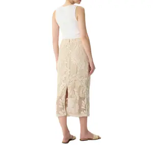 Women’s Lace Midi Fitted Skirt with Opaque Lining COMMA image-5