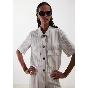 Linen Blend Overshirt Women COMMA image-2