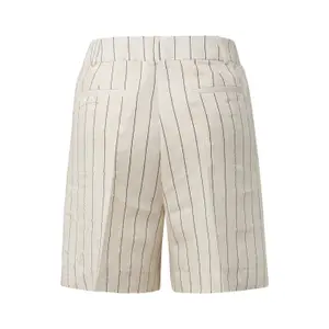 Striped Linen Shorts Women COMMA image-1