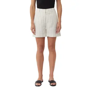 Striped Linen Shorts Women COMMA image-2