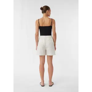 Striped Linen Shorts Women COMMA image-4