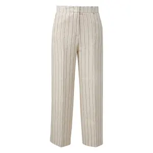 Women's Striped Linen Trousers COMMA image-0