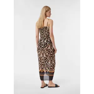 Women's Animal Print Cotton Blend Pareo COMMA image-4
